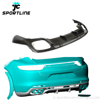 JCSportline Carbon Fiber Rear Diffuser Valance for Porsche Panamera 971 4S 2017-2019